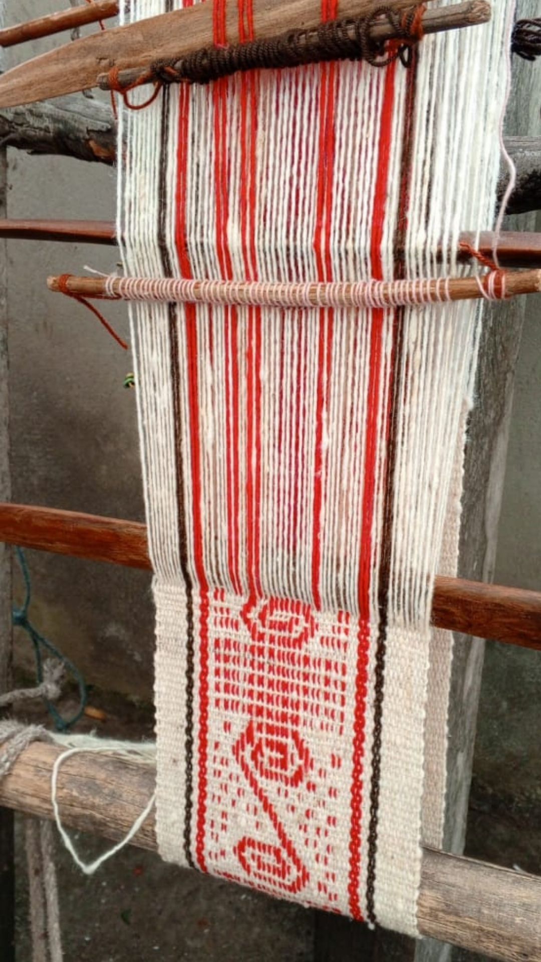 Proceso de tejido artesanal
